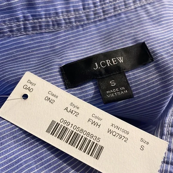 NWT J.Crew Classic popover shirt in Stripe - Picture 4 of 11